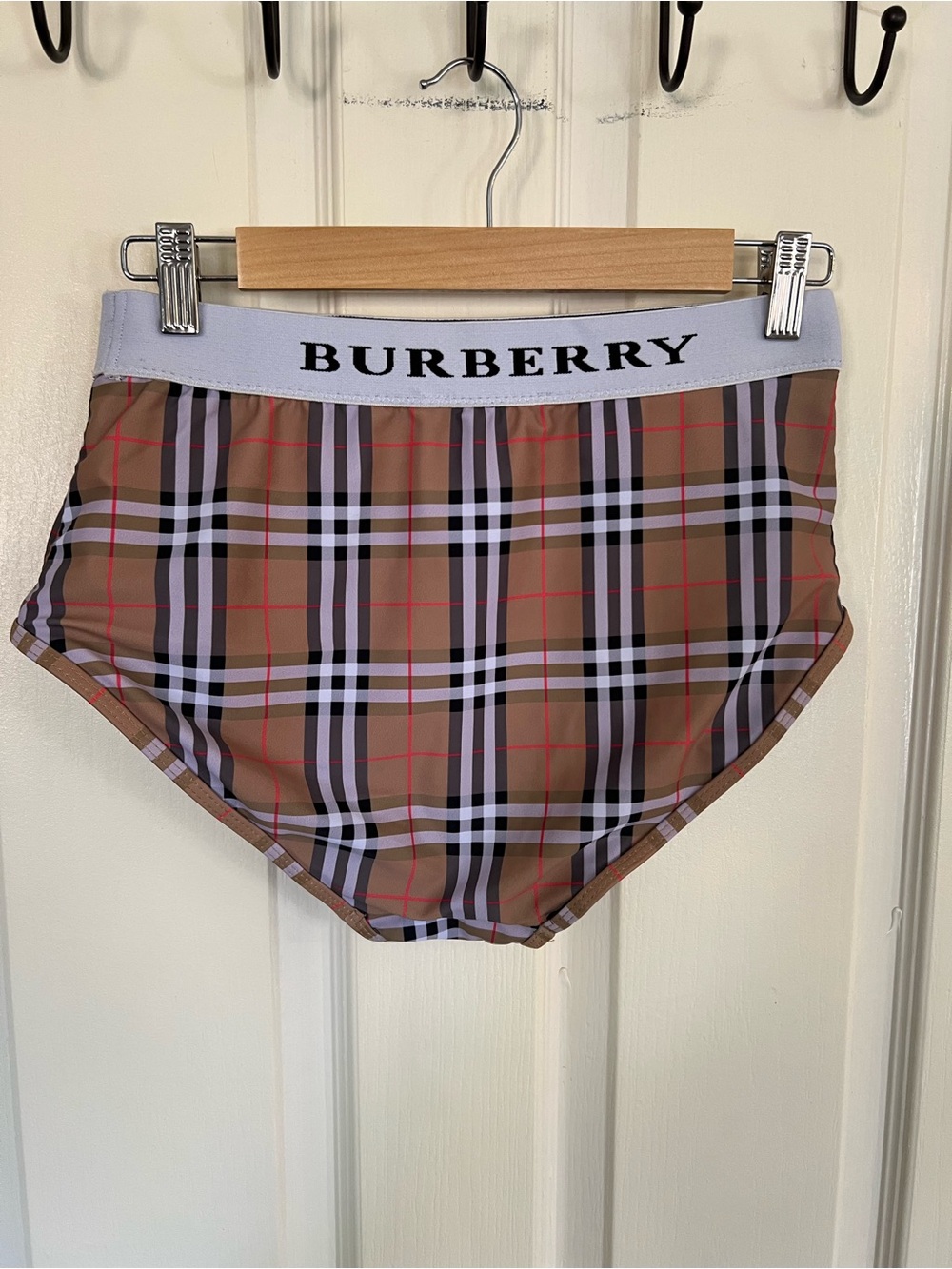 Burberry Nova Check Bikini Bottoms Logo Waist Swim Bottoms XL - Picture 7 of 10